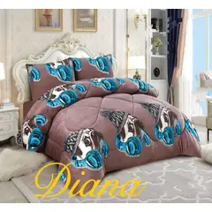 GENERICO - CUBRECAMA PLUSH PARA INVIERNO diseño CACHORRO KING diana