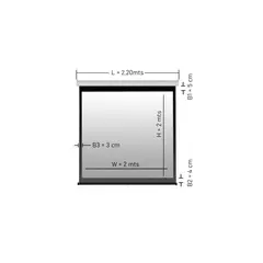 MALIK - Telon Mural 2.00mx2.00m 1:1 para Proytor Philips N/pix 120