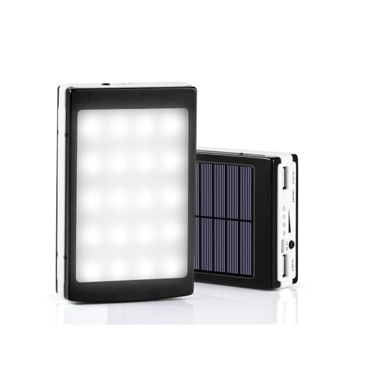 GENERICO - Batería Portátil Externa 20.000 Mah 2 Usb Camping Con Led