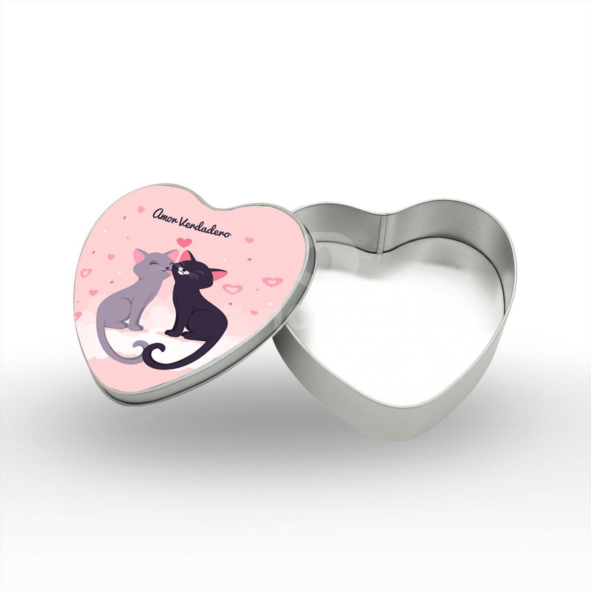 GENERICO - Caja corazón Gatitos Amor CC6