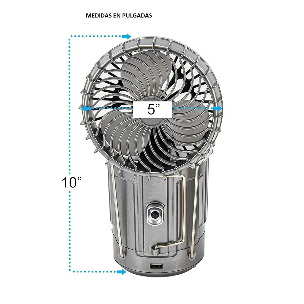 GENERICO - Linterna Solar Portátil 6 En 1, Led Ventilador Playa Camping