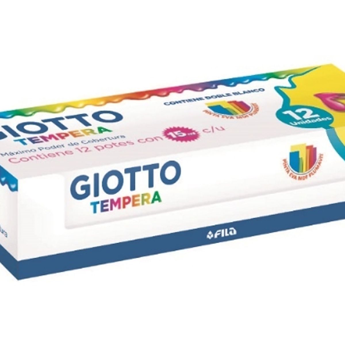 GENERICO - Tempera Giotto Multicolor 12 Unidades