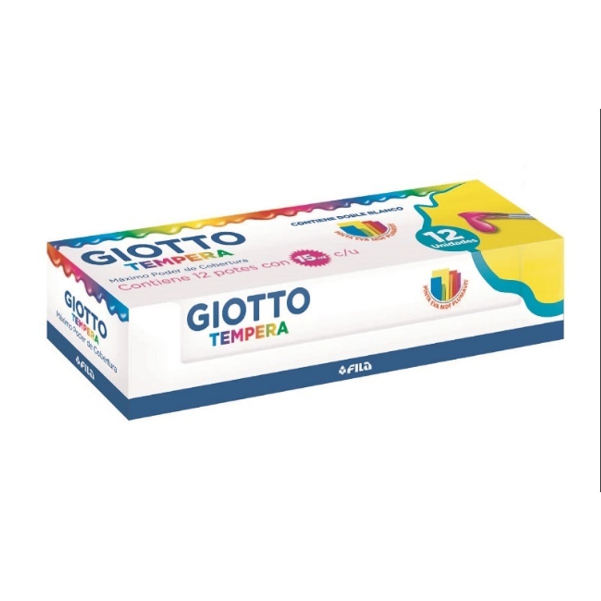 GENERICO - Tempera Giotto Multicolor 12 Unidades