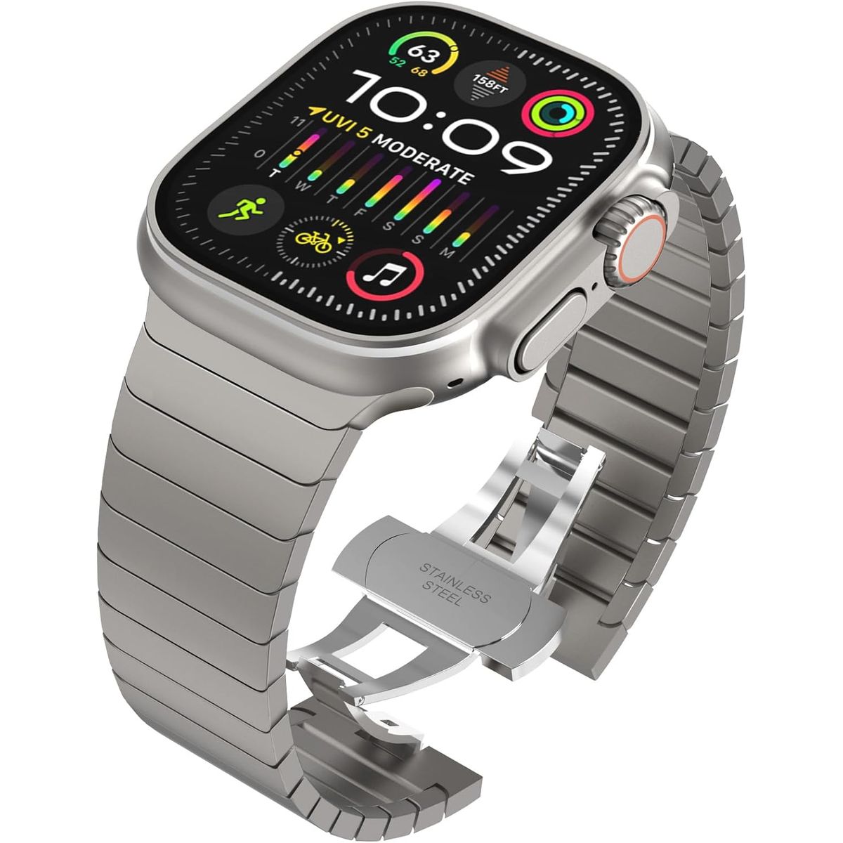 GENERICO - Correa Metalica Para Apple Watch Titanio 38 40 41 42mm
