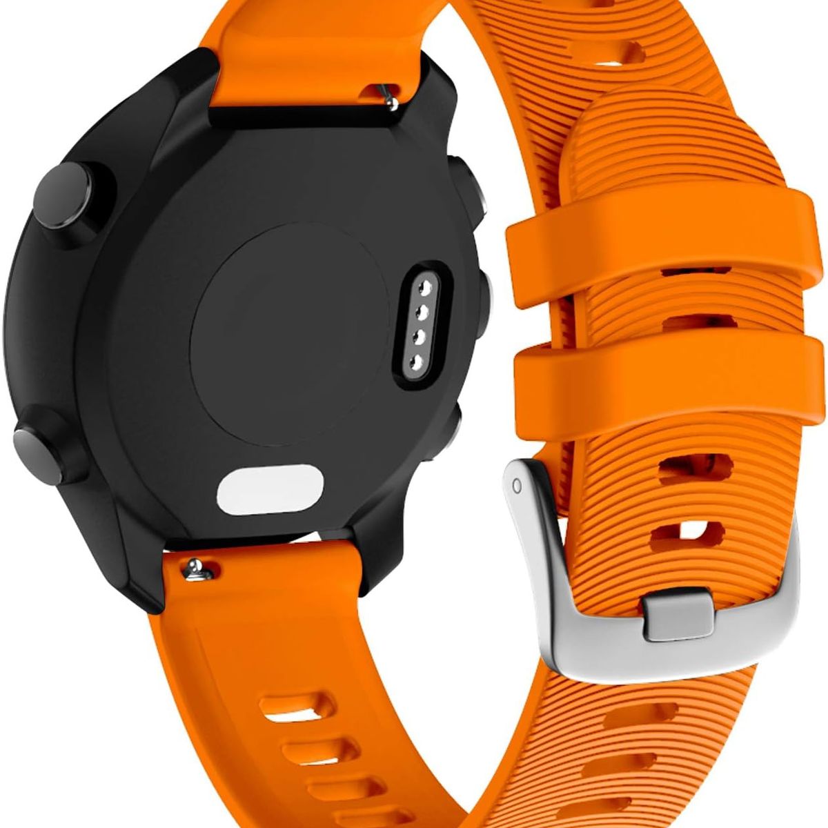 GENERICO - Correa Silicona Para Garmin 20mm Forerunner Vivoactive Music Naranjo