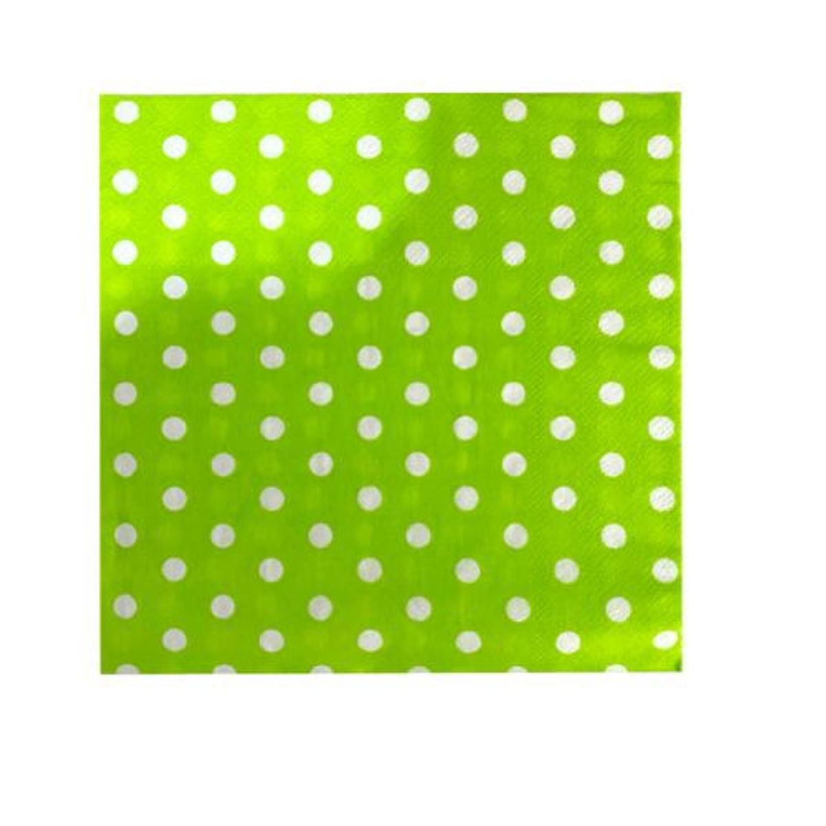 GENERICO - Servilletas Diseño Puntos Color Blanco Verde