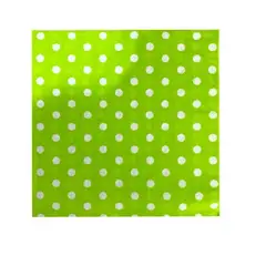GENERICO - Servilletas Diseño Puntos Color Blanco Verde