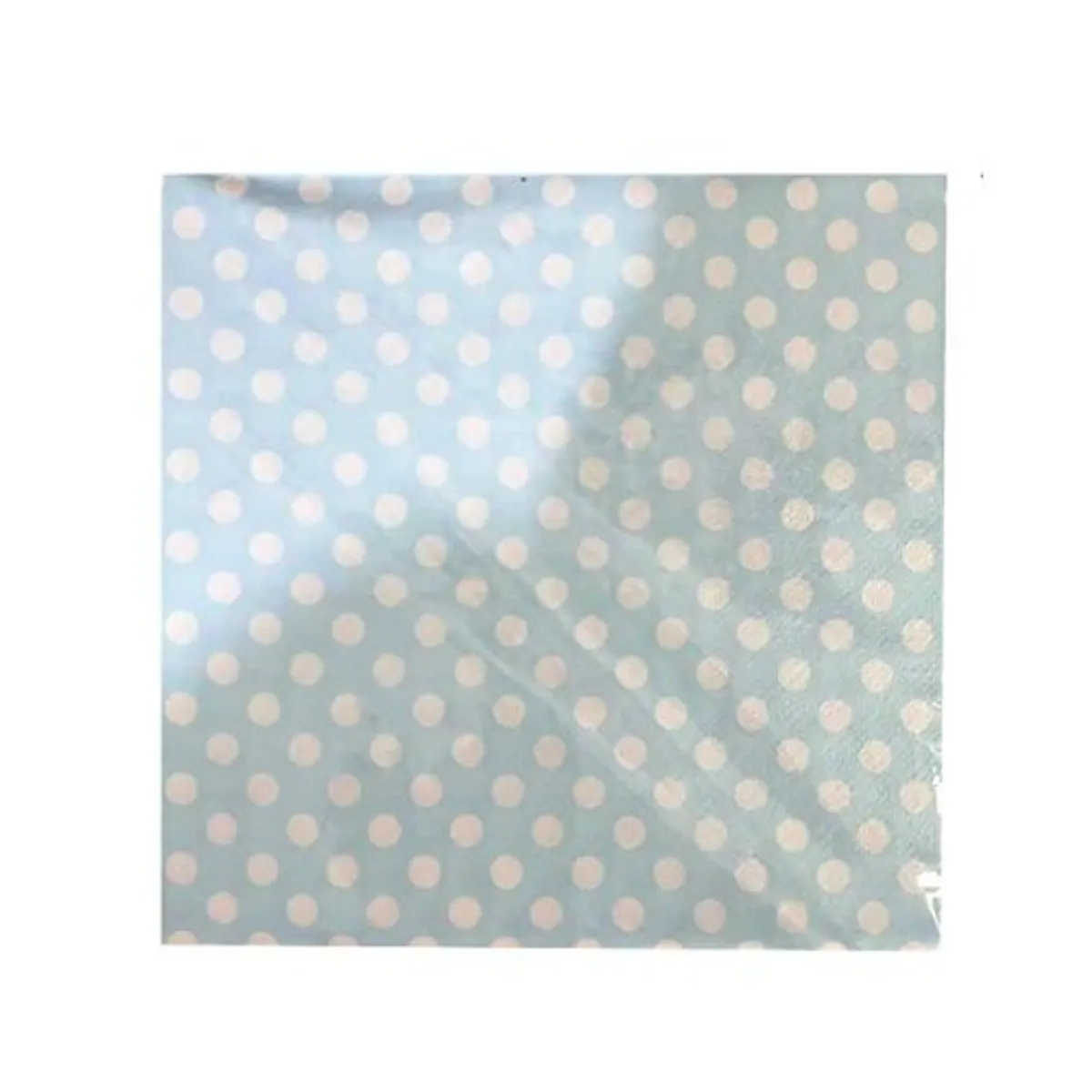 GENERICO - Servilletas Diseño Puntos Colores Blanco Gris