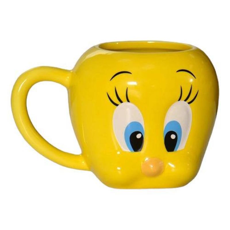 GENERICO - Tazón 3d Rostro Canario Piolin - Amarillo