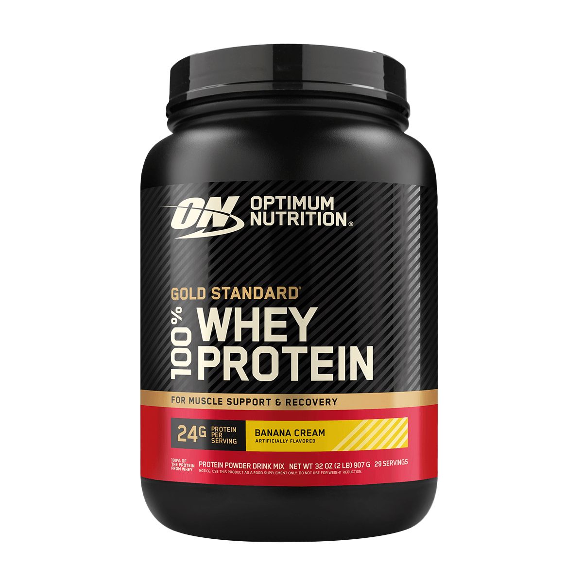 OPTIMUN NUTRITION - Gold Standard 100% Whey Protein (2 Lb) - Original - PLATANO