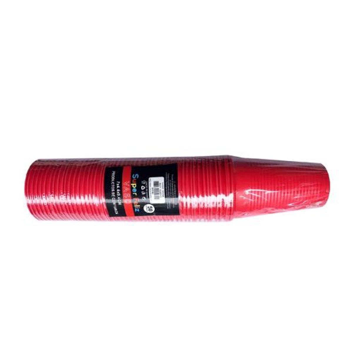 GENERICO - Vasos Color Rojo Capacidad 200 Ml 50 Unidades