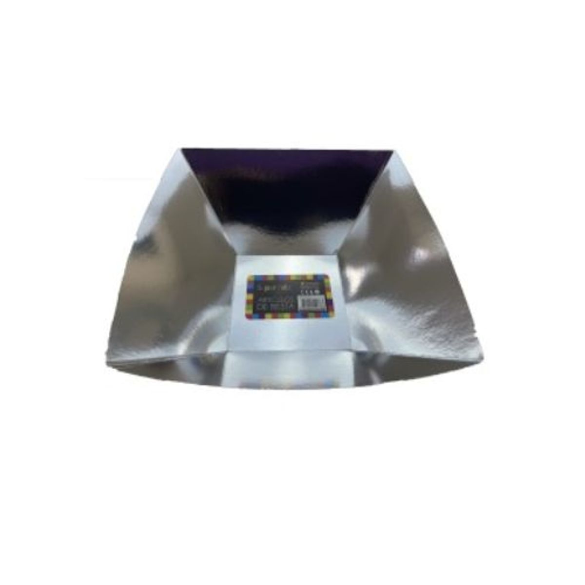 GENERICO - Plato Hondo Cuadrado Color Gris Carton 27.5 X 28.5 X 13 Cm