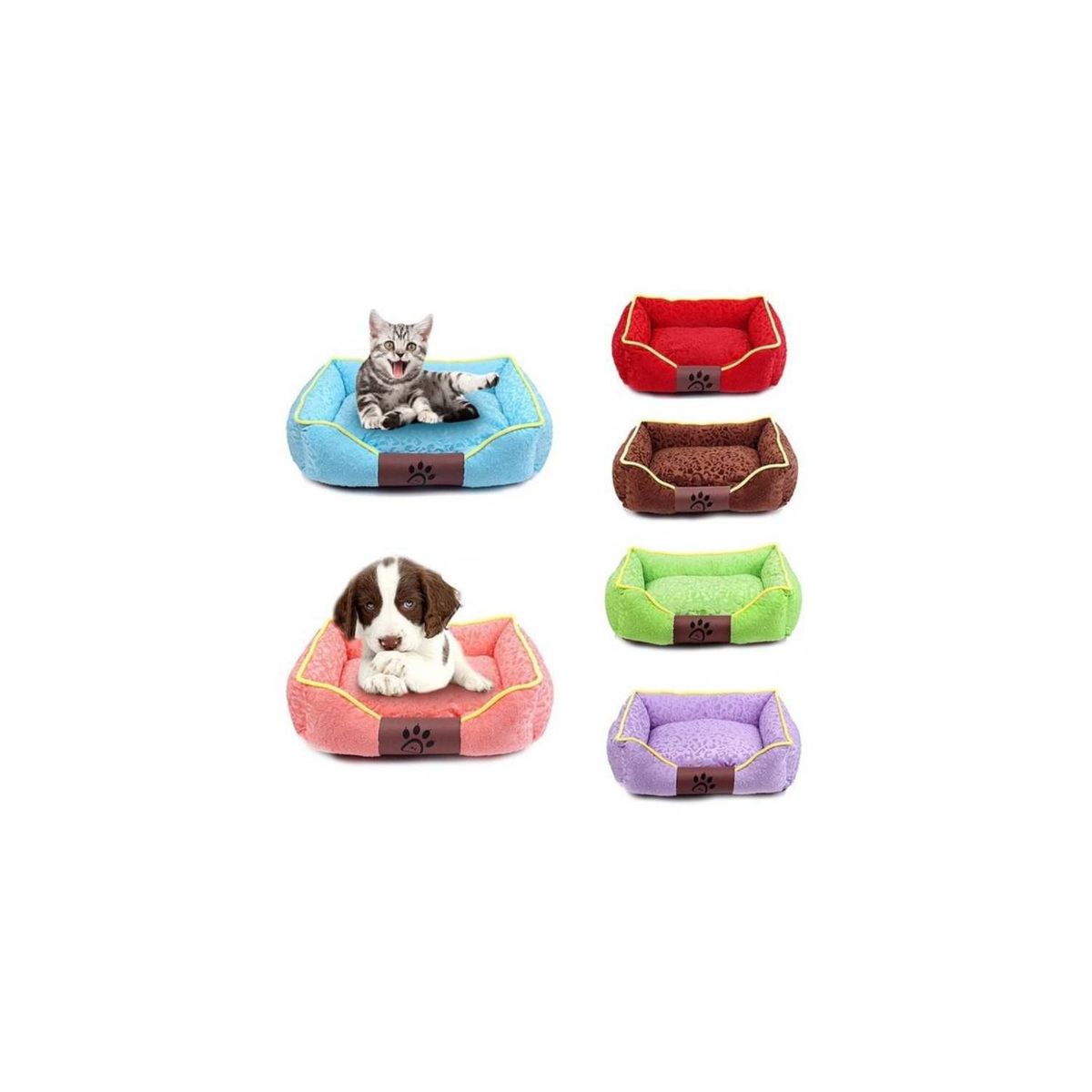 GENERICO - Cama Mascota Ultrasuave Gato Perro 56x46 Cm CELESTE