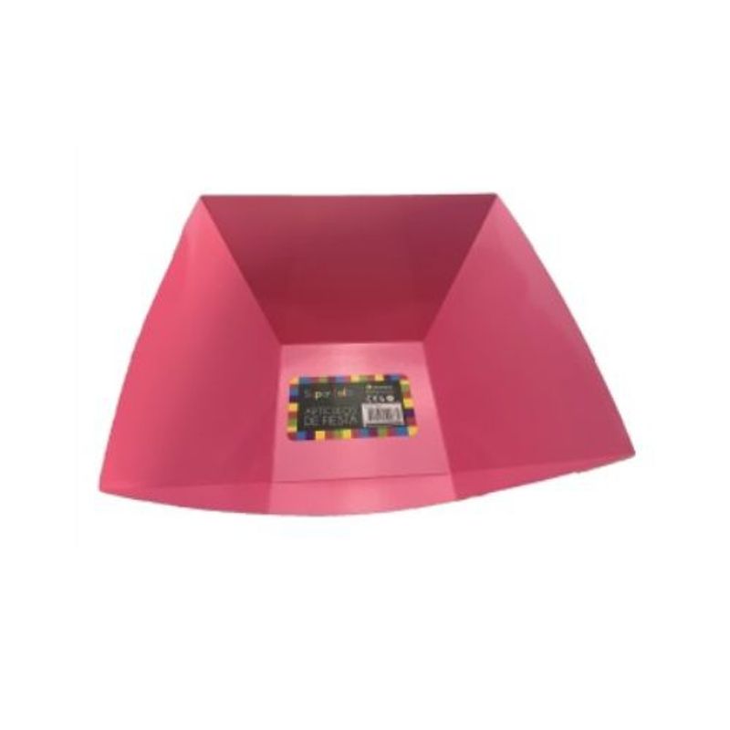 GENERICO - Plato Hondo Material Carton Color Rosa Claro 27.5 X 28.5 X 13 Cm