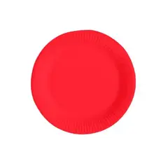 GENERICO - Plato Plano Color Rojo Material Plastico 30 Cm