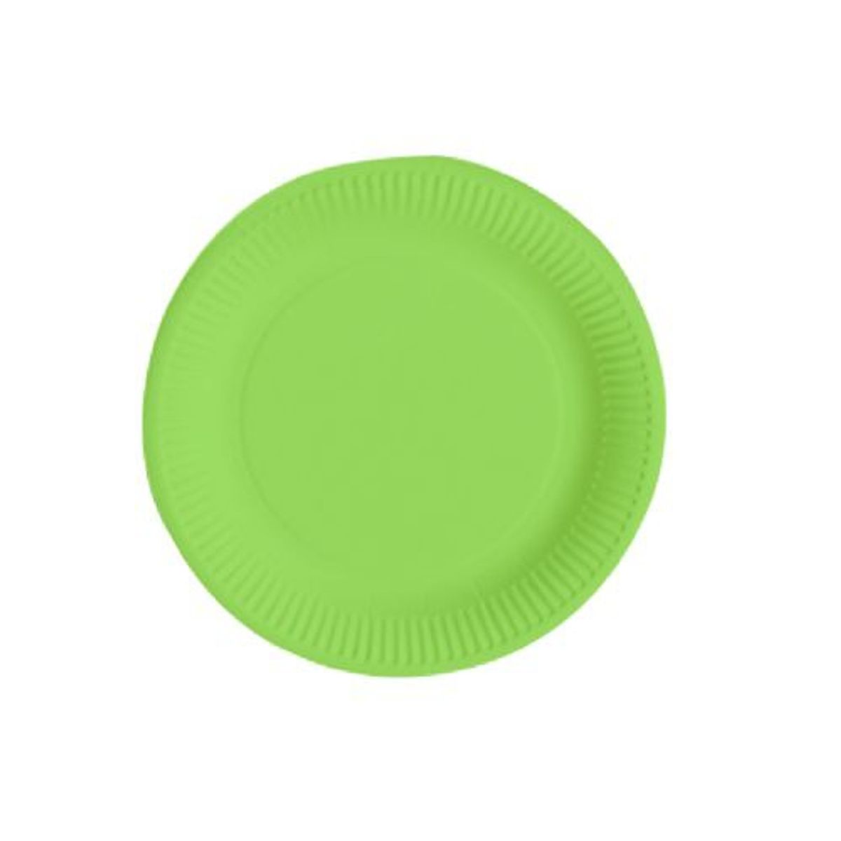 GENERICO - Plato Plano Color Verde Material Plastico 17.7 Cm 10und