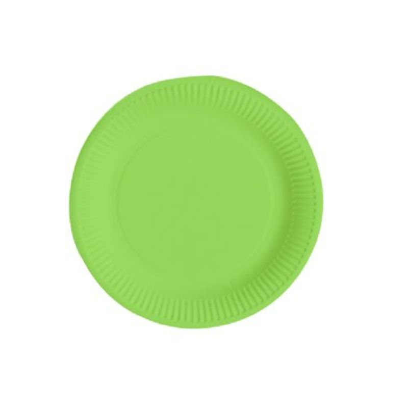GENERICO - Plato Plano Color Verde Material Plastico 17.7 Cm 10und