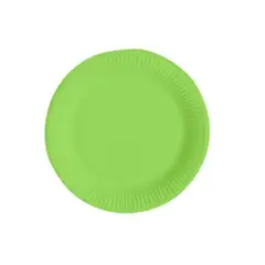GENERICO - Plato Plano Color Verde Material Plastico 17.7 Cm 10und