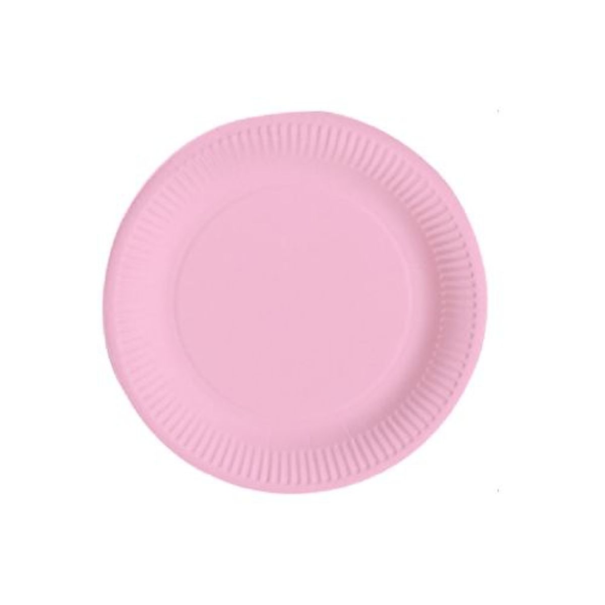 GENERICO - Plato Plano Material Plastico Color Rosa 17.7 Cm