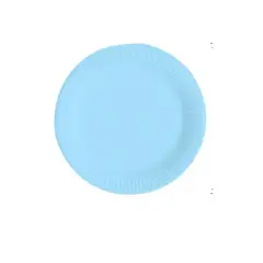 GENERICO - Plato Plano Material Plastico Color Celeste 30 Cm