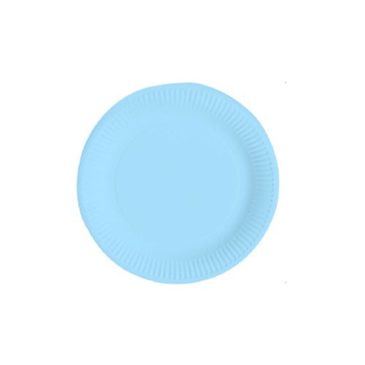 GENERICO - Plato Plano Material Plastico Color Celeste 17.7 Cm