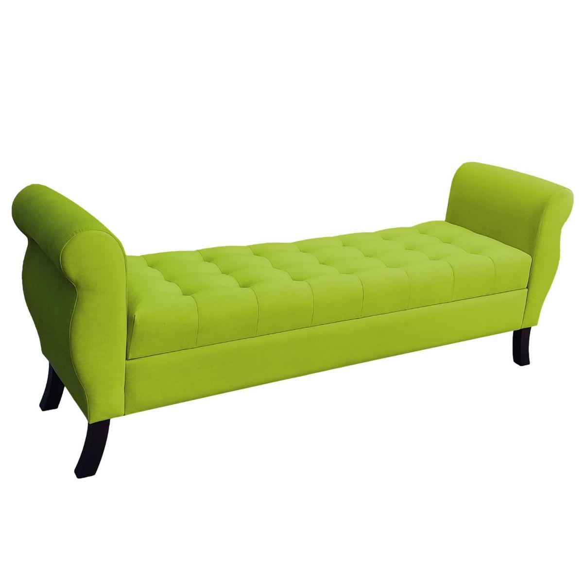 GENERICO - Banqueta Baúl Diva Color Pistacho Tamaño Super King 180x45x70cm