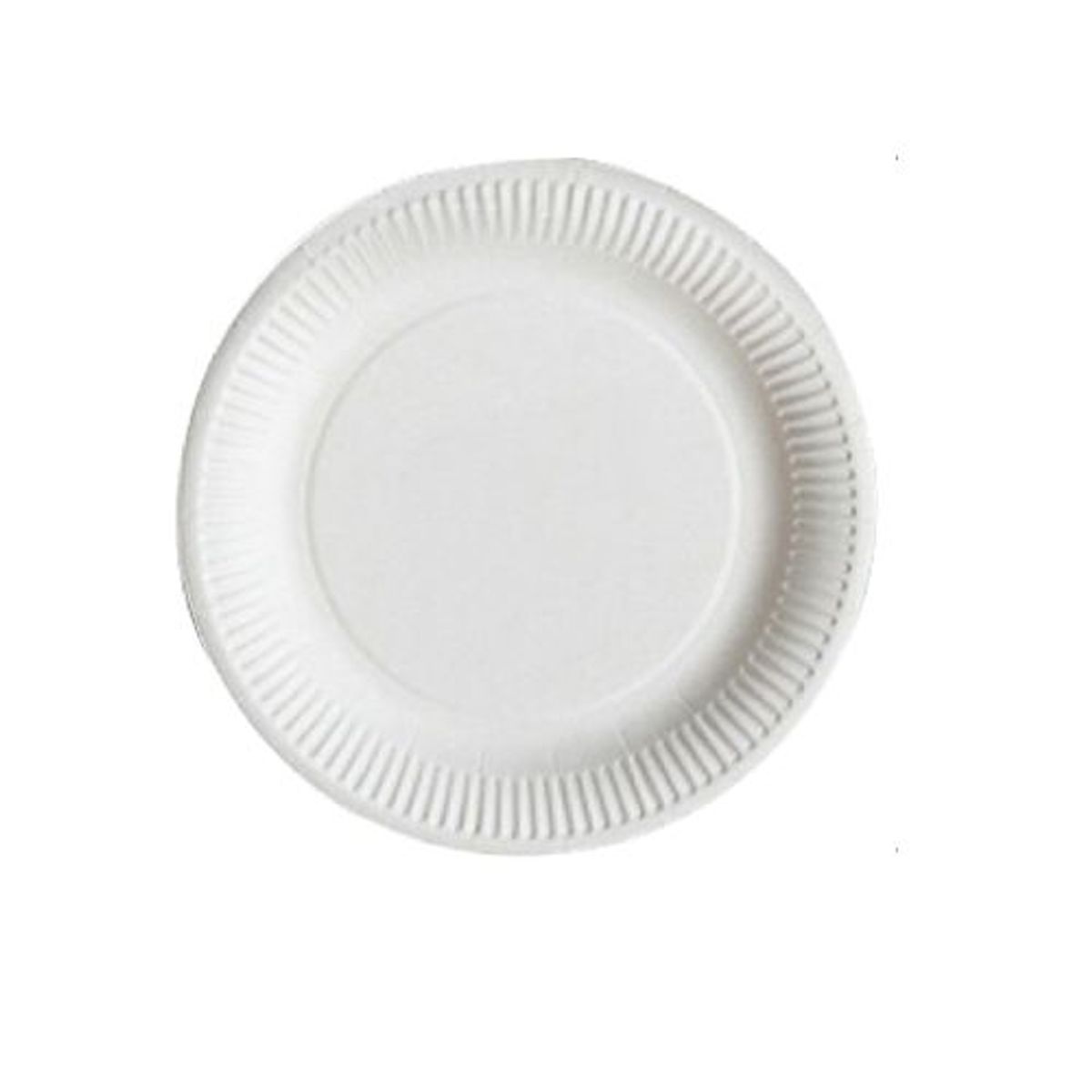 GENERICO - Plato Plano Material Plastico Color Blanco 17.7 Cm