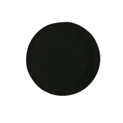 GENERICO - Plato Plano Material Plastico Color Negro 17.7 Cm.