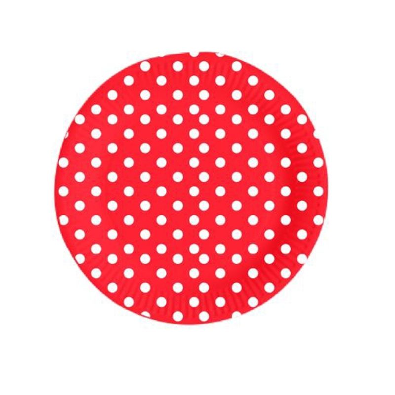 GENERICO - Plato Plano Color Rojo Material Plastico 30 Cm