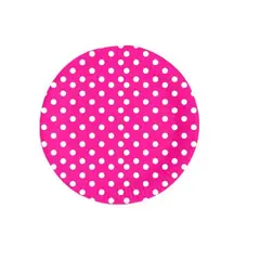 GENERICO - Plato Diseño Puntos Plano Color Violeta Material Plastico 17.7 Cm
