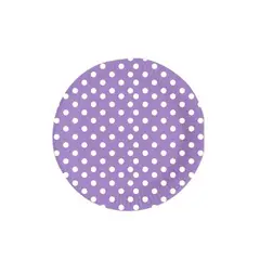 GENERICO - Plato Diseño Puntos Plano Color Morado Material Plastico 17.7 Cm