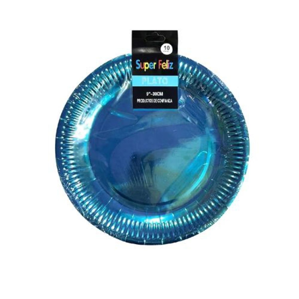 GENERICO - Plato Color Azul Material Plastico 30 Cm