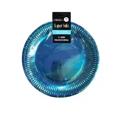 GENERICO - Plato Color Azul Material Plastico 30 Cm