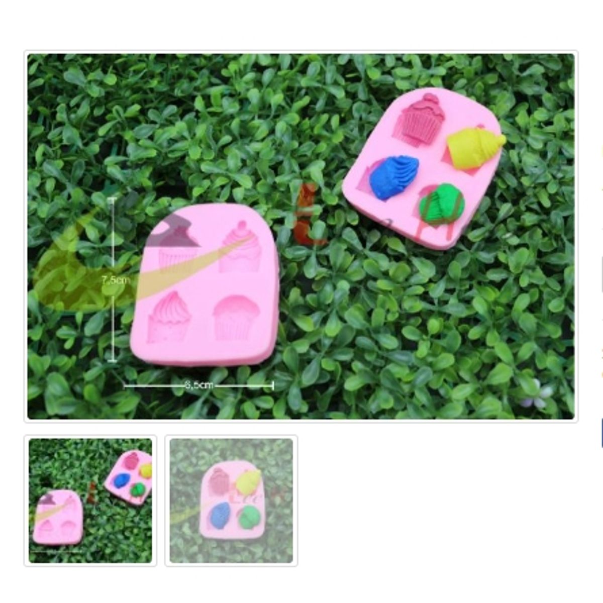 GENERICO - Molde Para Fondant Silicona Forma Cupcakes