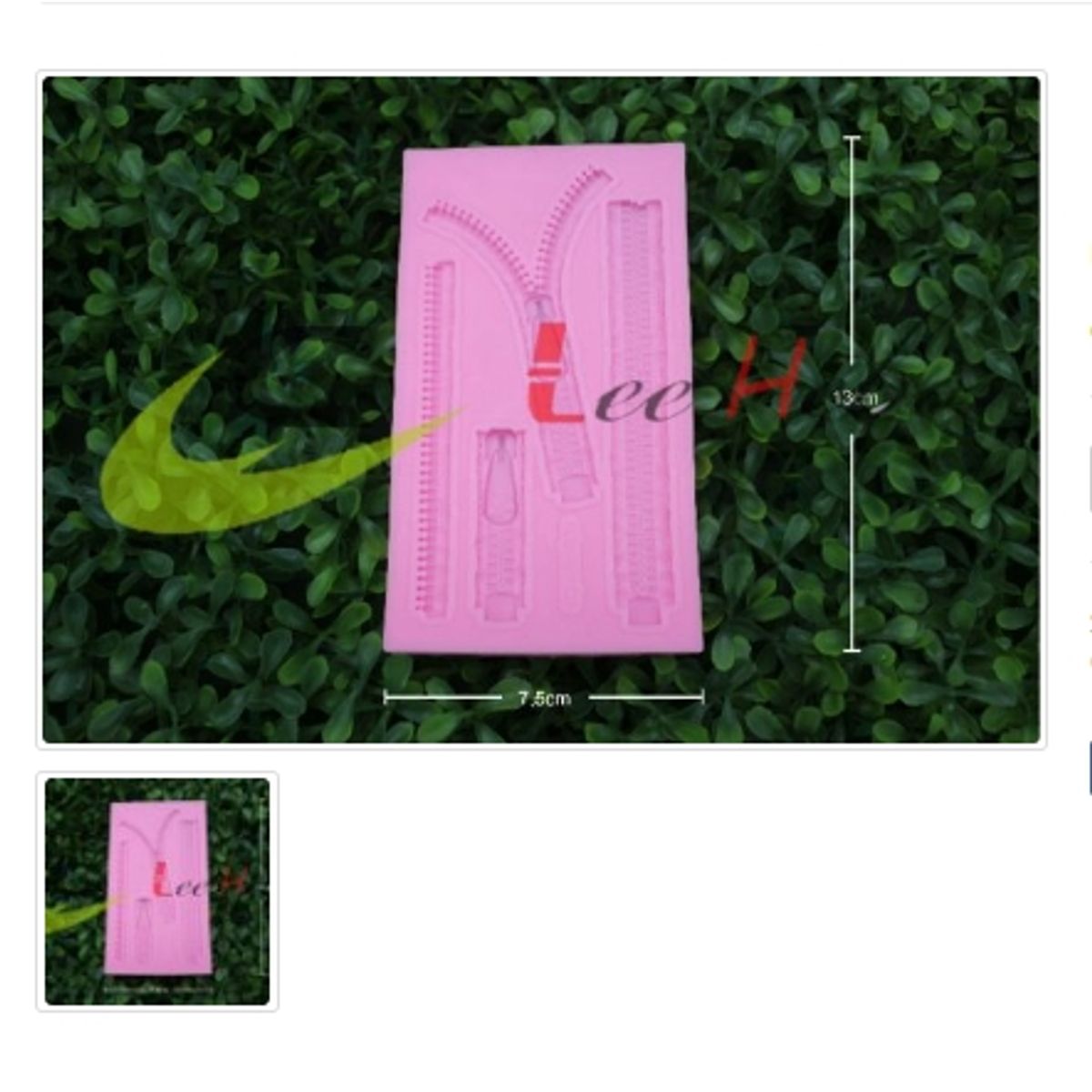 GENERICO - Molde Para Fondant Silicona Forma Cierres