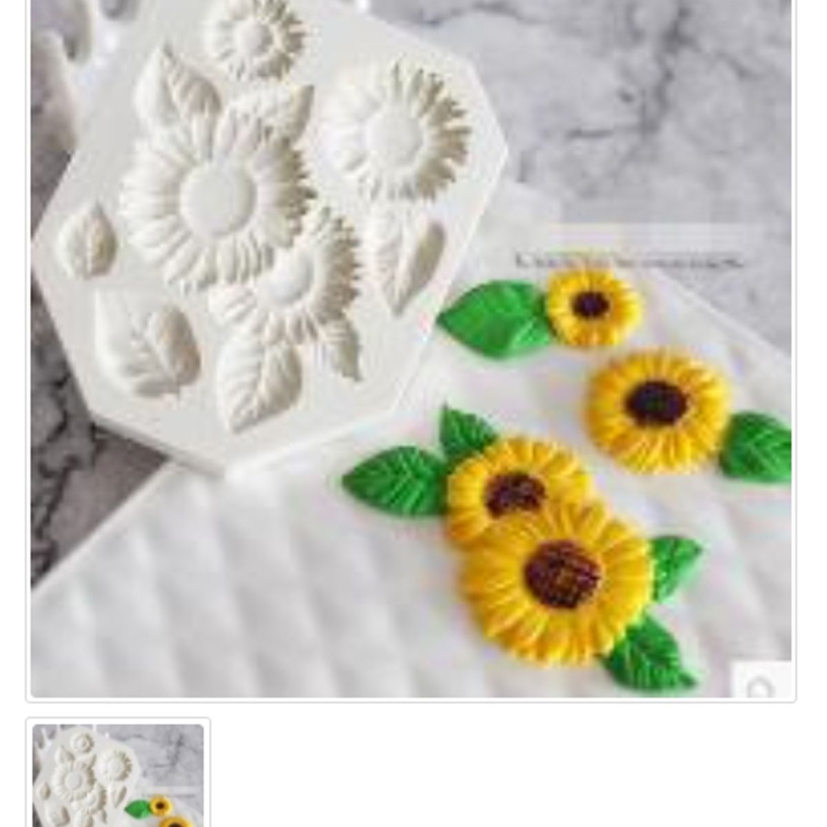 GENERICO - Molde Para Fondant Silicona Forma Girasoles