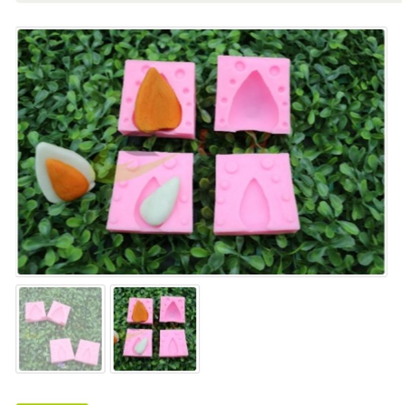 GENERICO - Molde Para Fondant Silicona Forma Orejas De Unicornio
