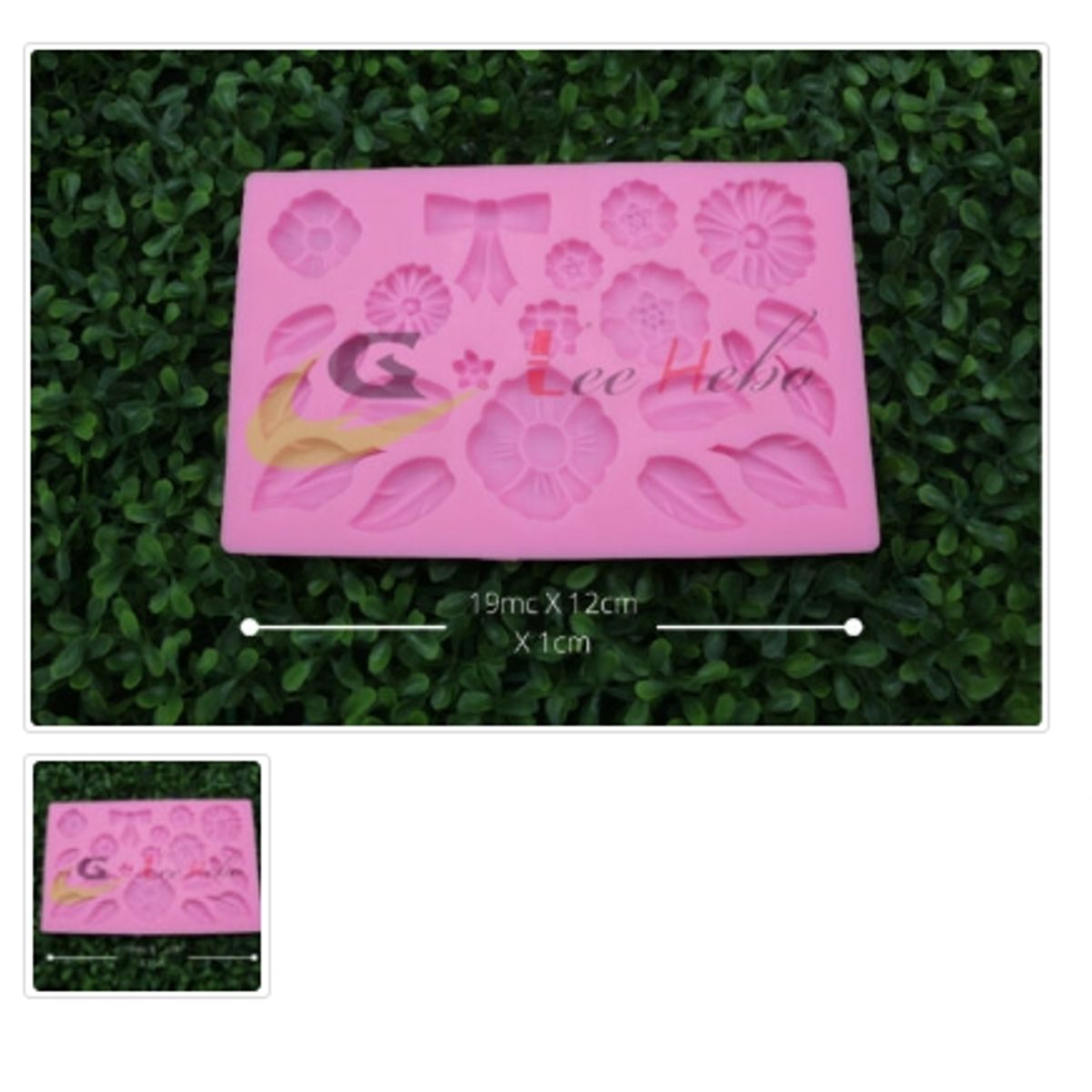GENERICO - Molde Para Fondant Silicona Forma Flores-Hojas