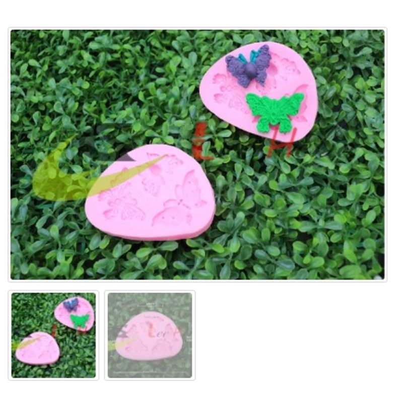 GENERICO - Molde Para Fondant Silicona Forma Mariposa