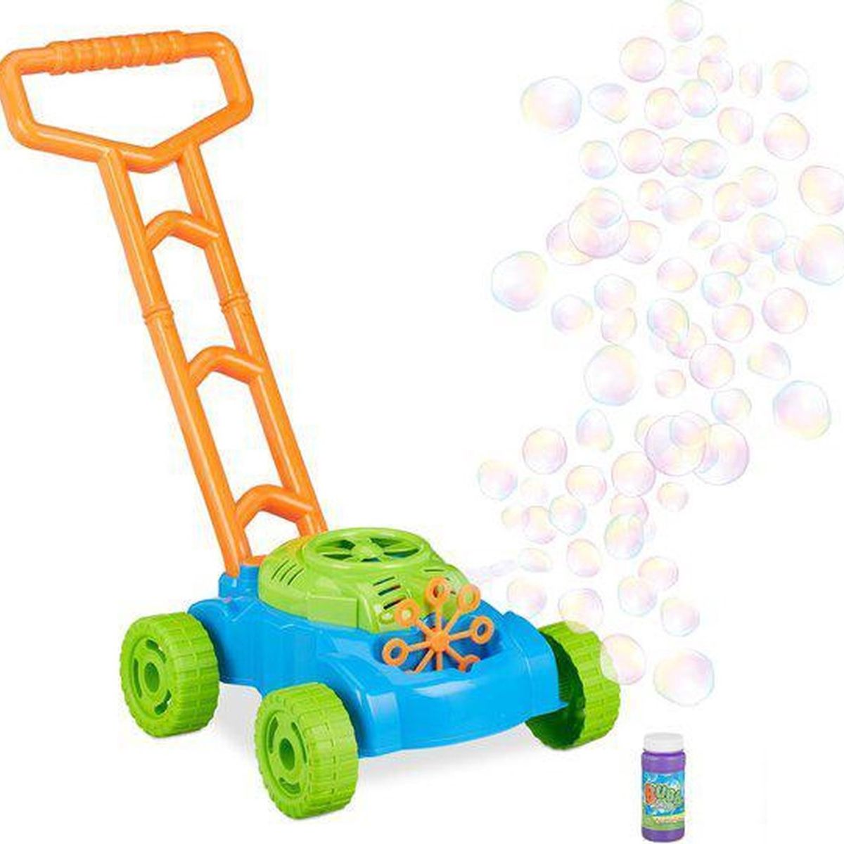 GENERICO - Carrito Caminador Lanza Burbujas Azul