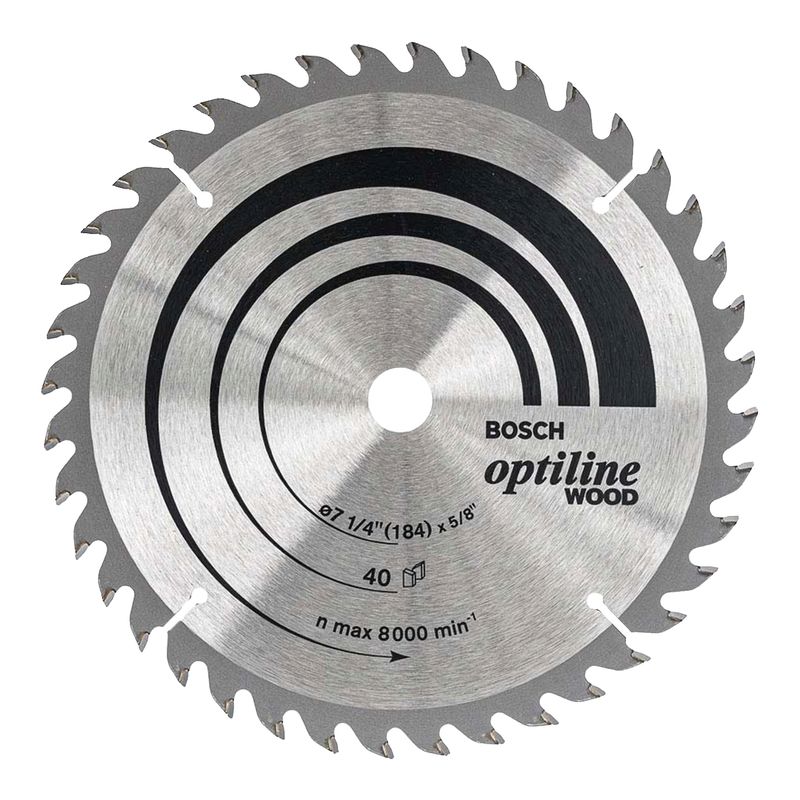 BOSCH - Disco Sierra Circular Bosch Optiline 7 1/4" de 40 dientes