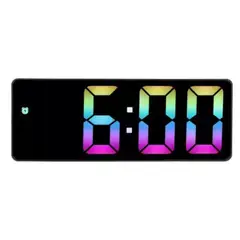 INVENCIBLE - RELOJ DESPERTADOR MESA MULTIFUNCIONAL LED ESPEJO AK84