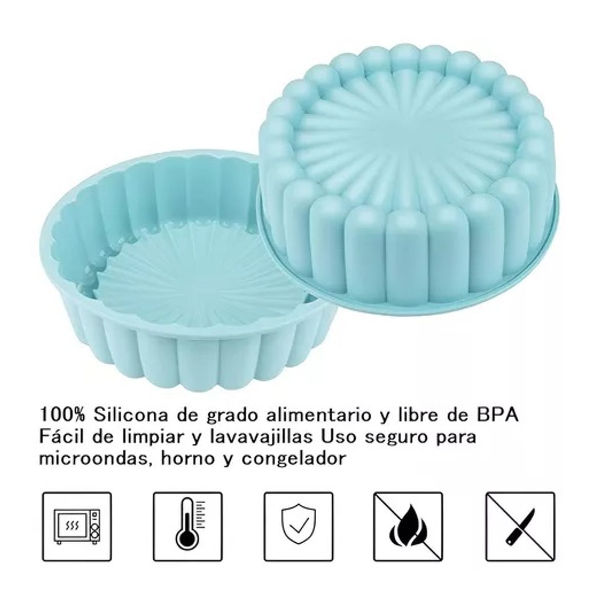 GENERICO - Pack x2 Moldes Reposteria Molde Torta Molde Queque Flor Sol 19x6cm