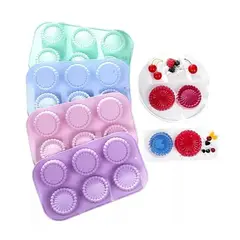 GENERICO - Molde Queque Moldes Reposteria Molde Silicona Flor Sol 6cav