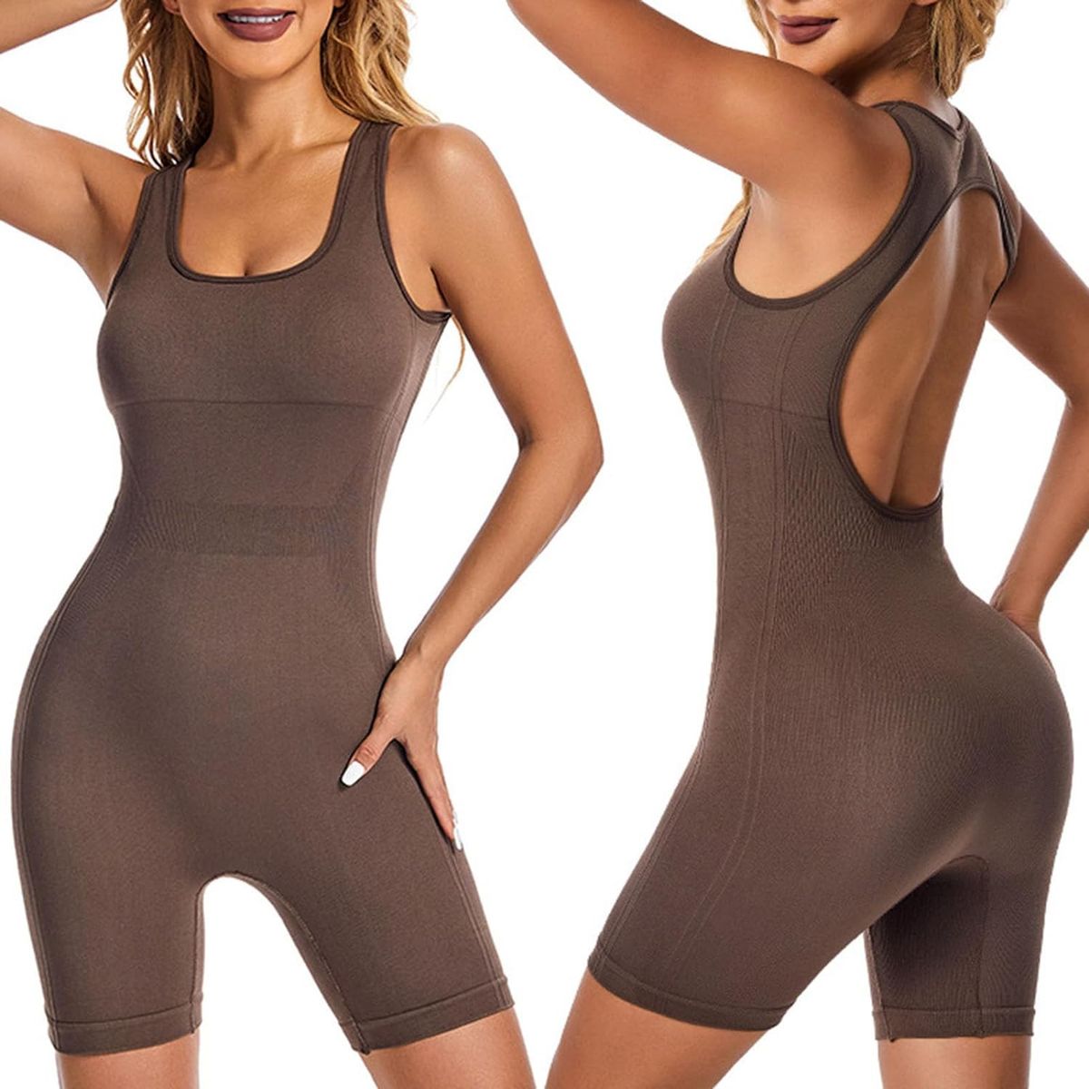 OEM - Mono Enterito Jumpsuit Deportivo Corto Gym Yoga Espalda TALLA XL