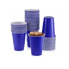 GENERICO - Vasos Plasticos Capacidad 500 Ml Color Azul 10 Unidades