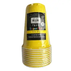 GENERICO - Vasos Plasticos 500 Ml 10 Unidades Color Amarillo