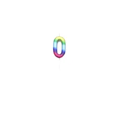 GENERICO - Vela De Numero 0 Multicolor 7cm