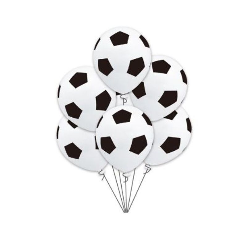 GENERICO - Globos Diseño Pelotas Futbol Color Blanco Negro Latex