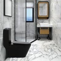 WC One Piece Negro con Sello Antifuga 30cm 2007